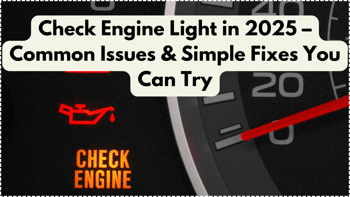 Check Engine Light in 2025 – Common Issues & Simple Fixes You Can Try